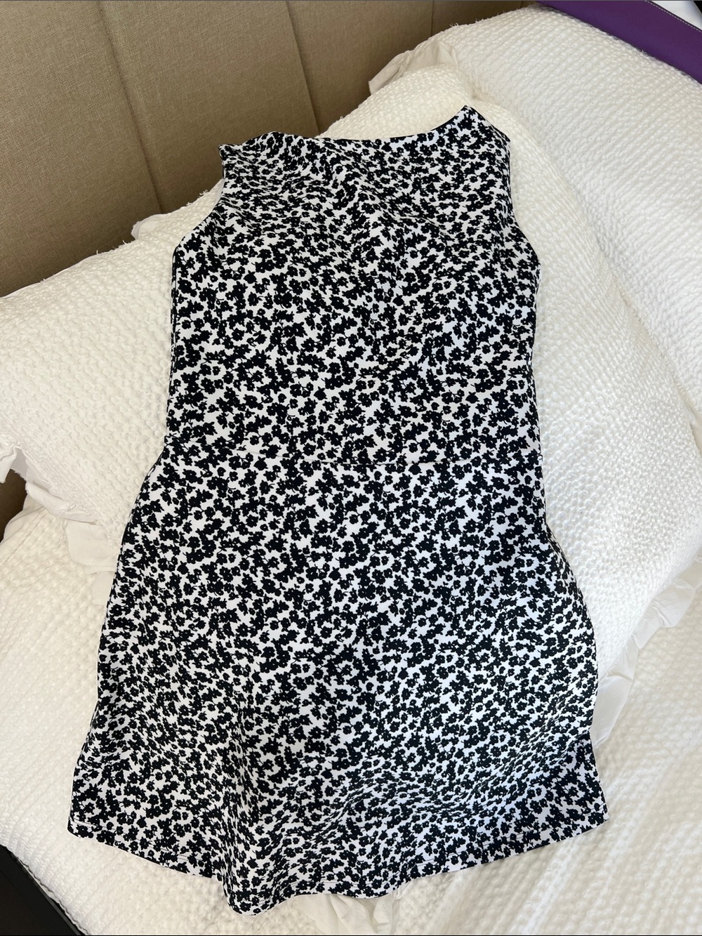 Black & White Floral Fit & Flare Athletic Abercrombie Dress